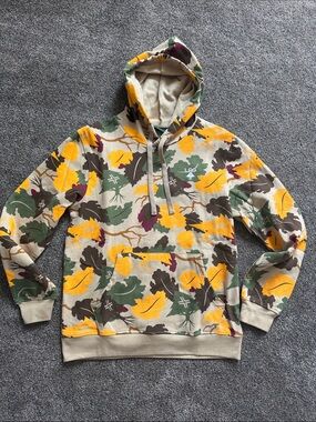 LRG Leaf Camo Pullover Hoodie in Yellow, Green, Brown & Cream